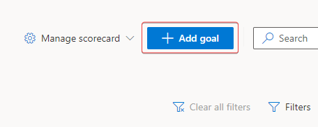Screenshot of the Add goal button.
