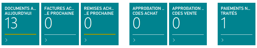Capture d’écran d’exemples de piles avec des données agrégées.