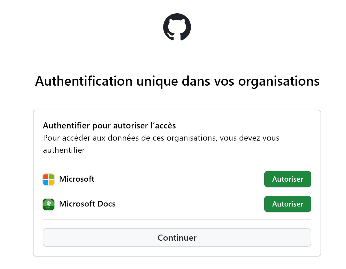 Capture d’écran du volet Authentification unique.