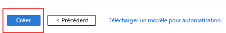 Capture d’écran de la page Vérifier et créer lors de l’approvisionnement d’une instance Hyperscale Azure SQL Database.