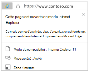 Indicateur de logo en mode Internet Explorer