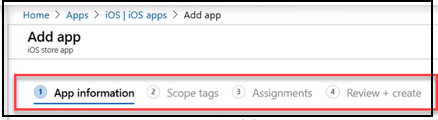 Écrans pour configurer Edge pour iOS dans Microsoft Endpoint Manager