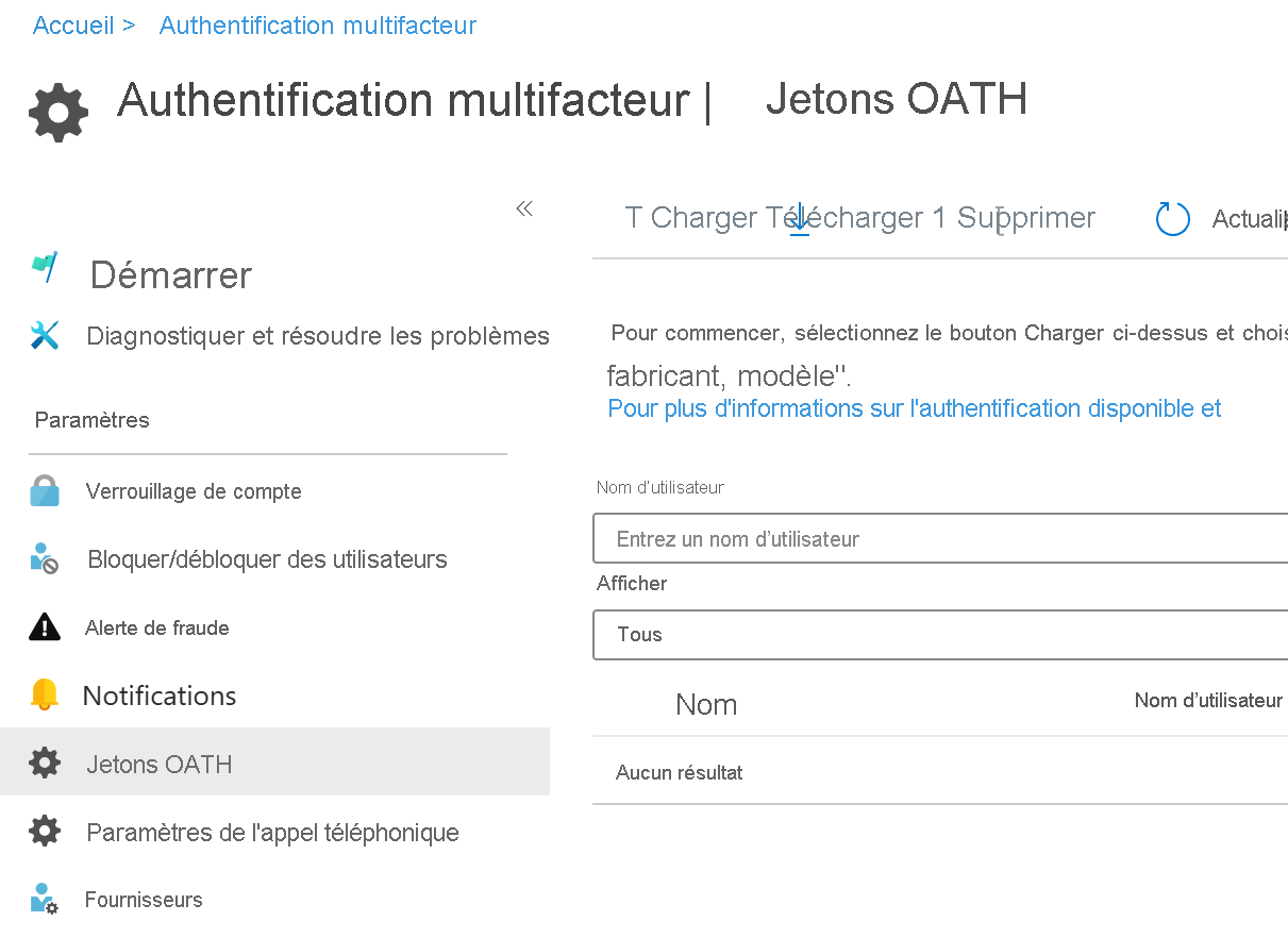 Screenshot of the OATH (Open Authentication) token setup screen inside of multifactor authentication. Configure tokens using software or hardware.
