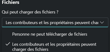 Capture d’écran de la boîte de dialogue Chargement de fichiers.