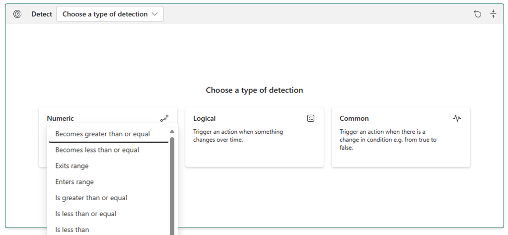 Screenshot of defining the trigger condition in Data Activator.