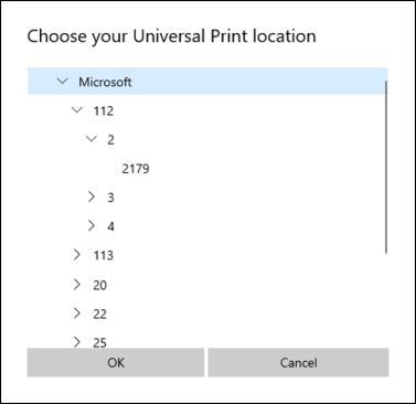 Capture d’écran de la boîte de dialogue de filtrage d’imprimante dans Windows.
