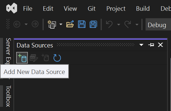 Ajouter une nouvelle source de données dans Visual Studio
