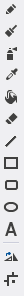 Capture d’écran de la barre d’outils Éditeur d’images dans Visual Studio.