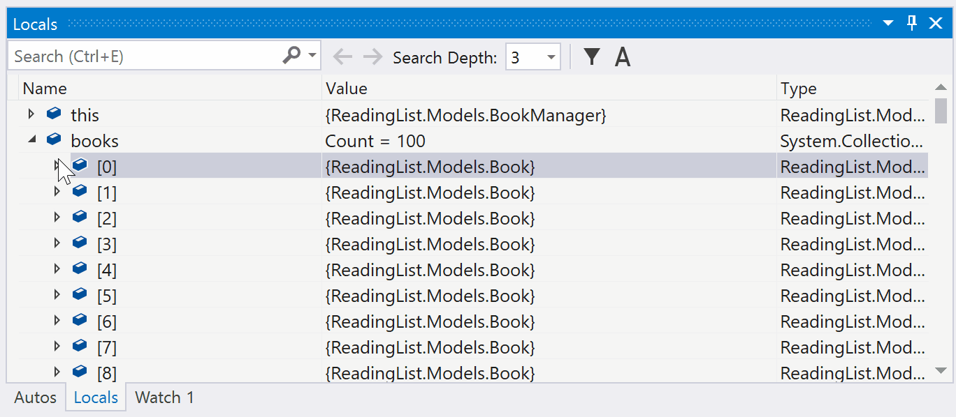 Animation qui montre comment épingler des propriétés dans le débogueur Visual Studio à l’aide des propriétés épinglées de l’outil Propriétés épinglées