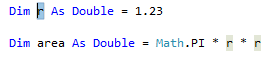 Screenshot du code mis en surbrillance pour renommer - Visual Basic.