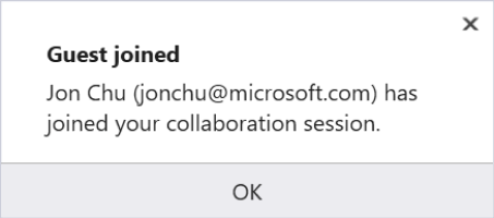 Notification de jointure Visual Studio