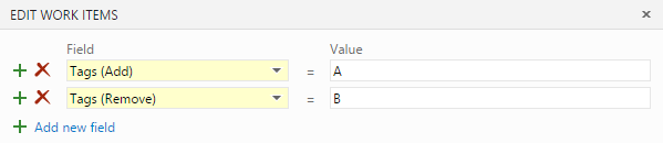 Boîte de dialogue Modifier en bloc
