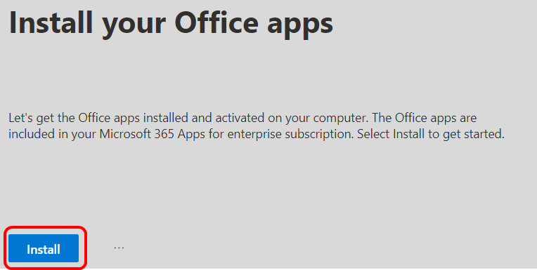 applications Microsoft 365 pour entreprise Install