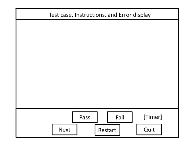 diagramme montrant l’interface utilisateur pour les tests de stylet dans le hlk pour Windows&nbsp;10.