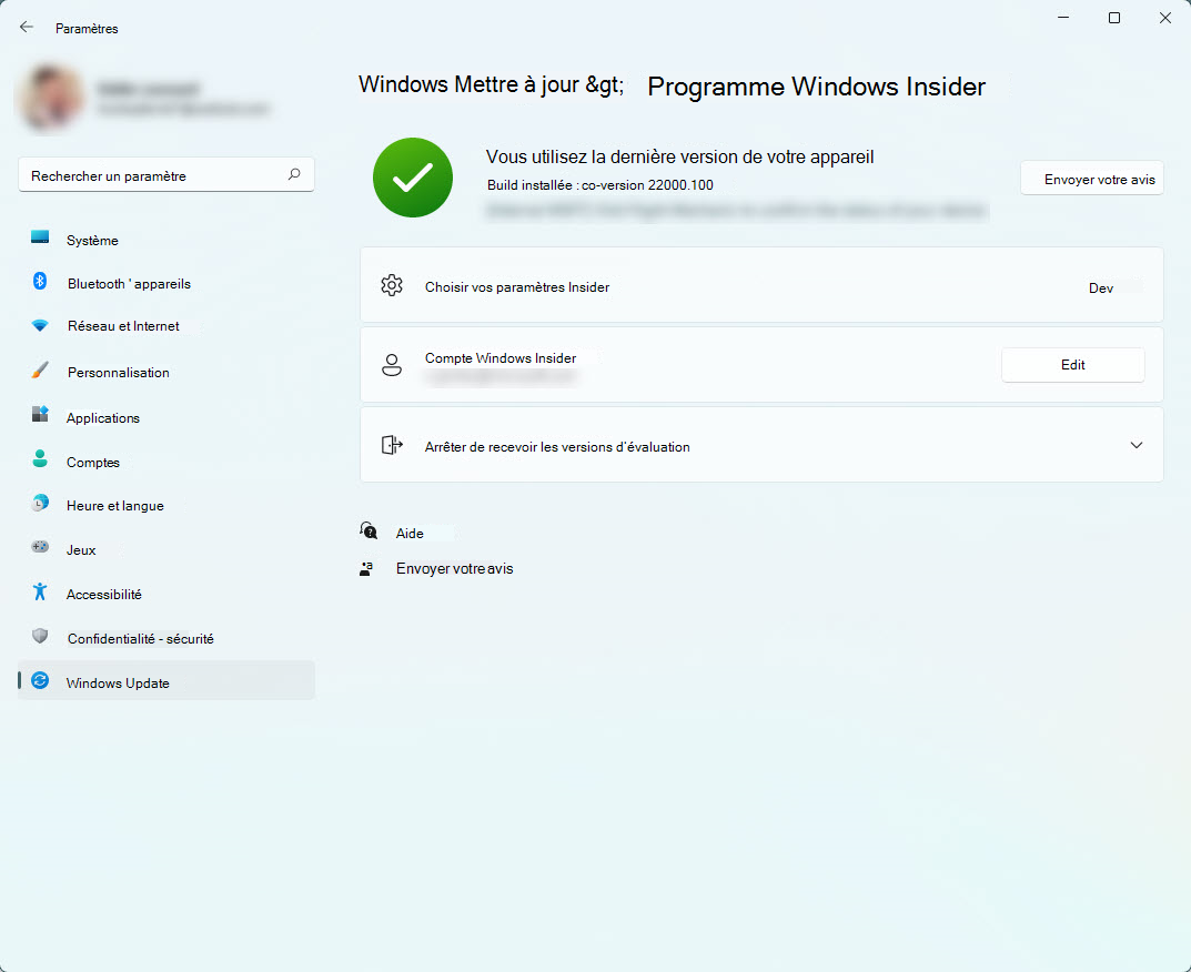 Vérifier si vous effectuez un vol - Windows Insider Program | Microsoft ...