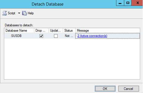 Migration de la base de données WSUS de (Base de données interne Windows)  WID vers SQL | Microsoft Learn