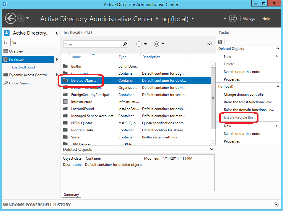 Advanced AD DS Management Using Active Directory Administrative Center  (Level 200) | Microsoft Learn