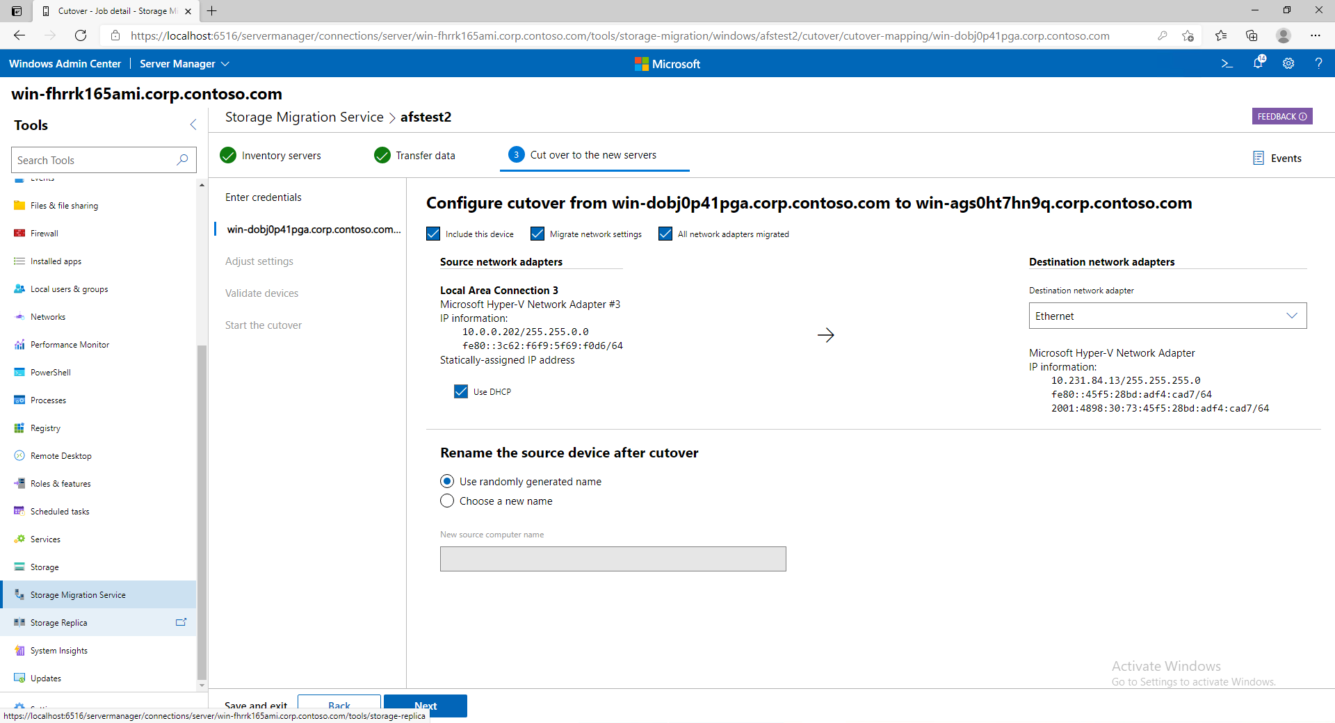 Migrer un serveur de fichiers à l'aide du service de migration de stockage  | Microsoft Learn