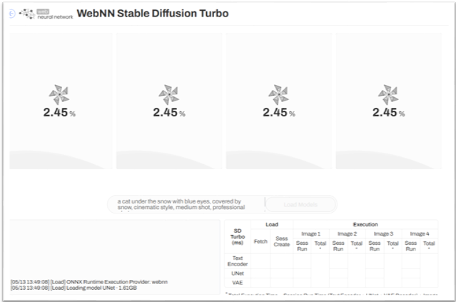 Capture d’écran d’un exemple d’application web Stable Diffusion.