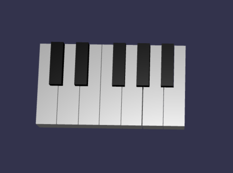 Clavier de piano avec un registre