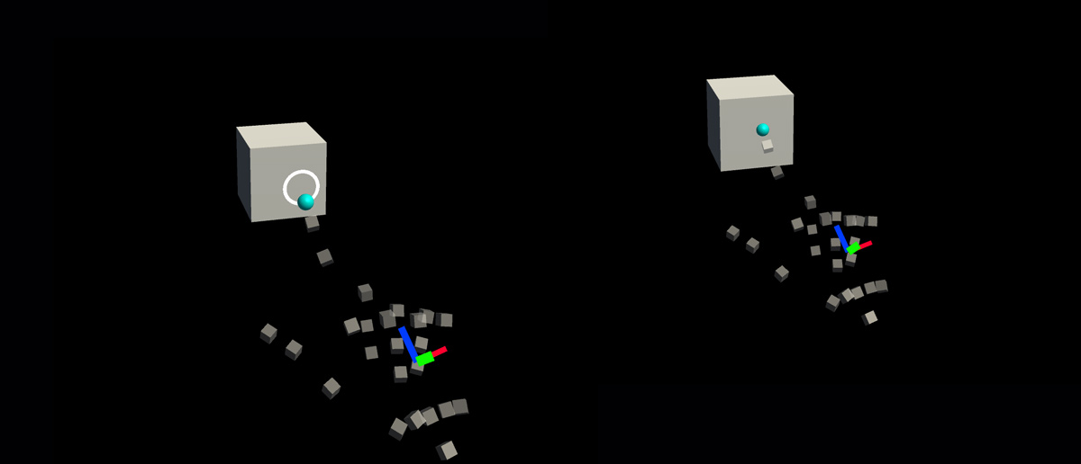 Exécution du cube avec bouton appuyable 1