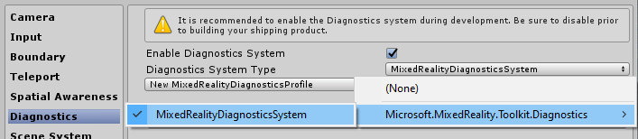 Paramètres de diagnostic