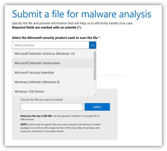 Sécurité Windows, Microsoft Defender SmartScreen contrôles