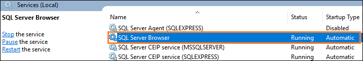 Service SQL Server Browser