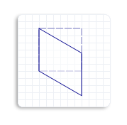 Illustration d’un rectangle incliné le long de l’axe y de 30 degrés