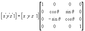 équation d’une matrice de rotation x pour un nouveau point