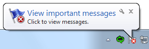 capture d’écran de la notification « messages importants » 
