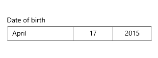 Contrôle sélecteur de dates.