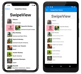 SwipeView Exemple