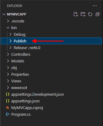 Publish folder structure