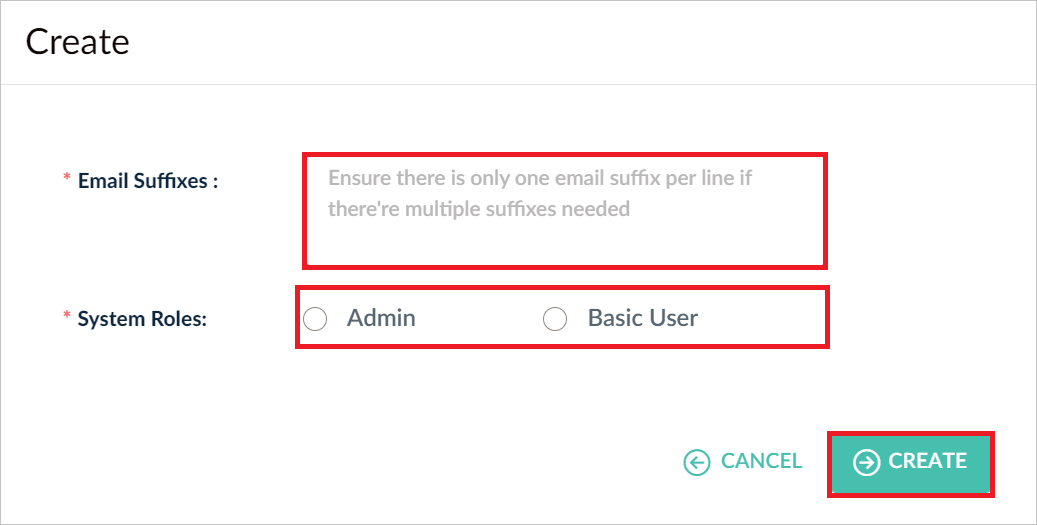 Screenshot that shows the User Information fields.