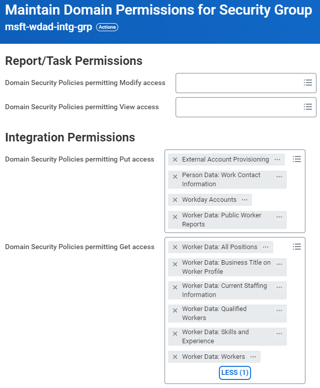 Screenshot of All Domain Security Permissions.