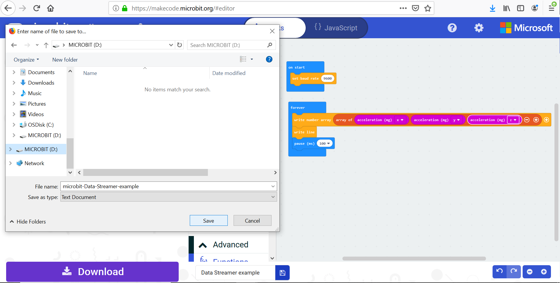 Download Code Onto Micro:bit.