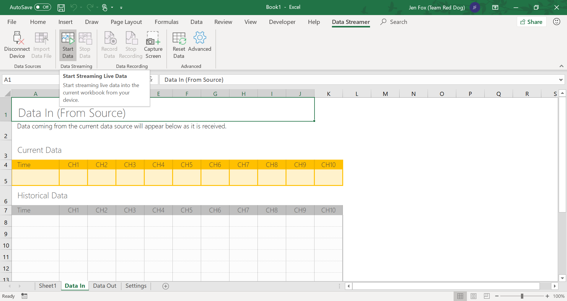 Start Data.