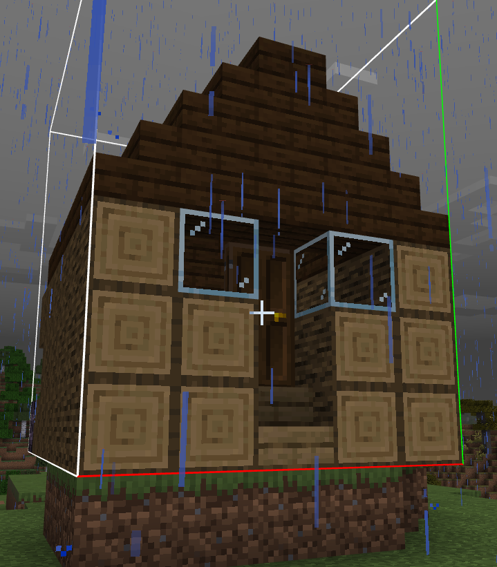 The log cabin on a small hill