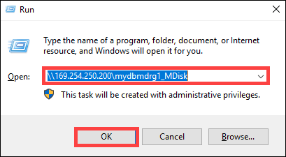 Conectar para compartir a través del Explorador de archivos