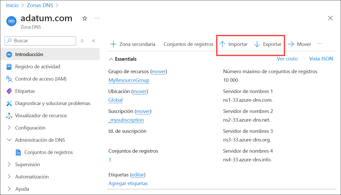 Introducción a la zona de adatum.com