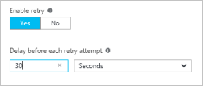 Screenshot of the Enable retry feature settings.
