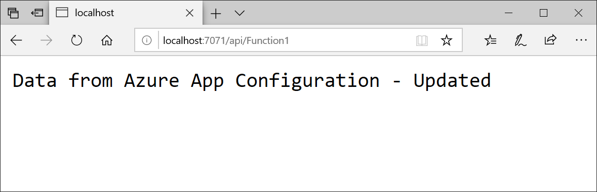 Actualización local de la función de inicio rápido