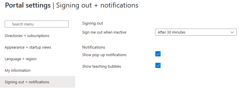 Captura de pantalla en la que se muestra el panel Cierre de sesión y notificaciones.