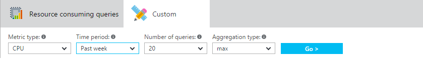 Captura de pantalla de la pestaña personalizada en Azure Portal.