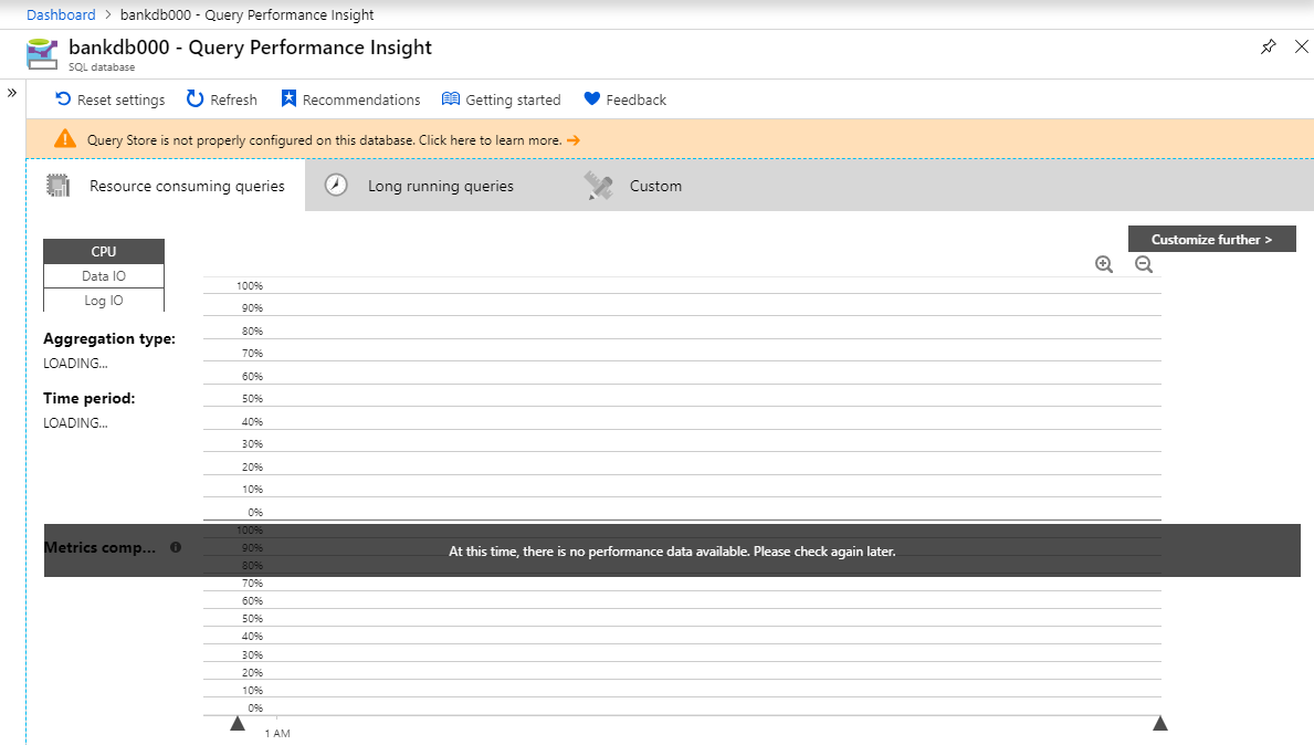 Captura de pantalla que muestra los detalles del almacén de consultas en Azure Portal.