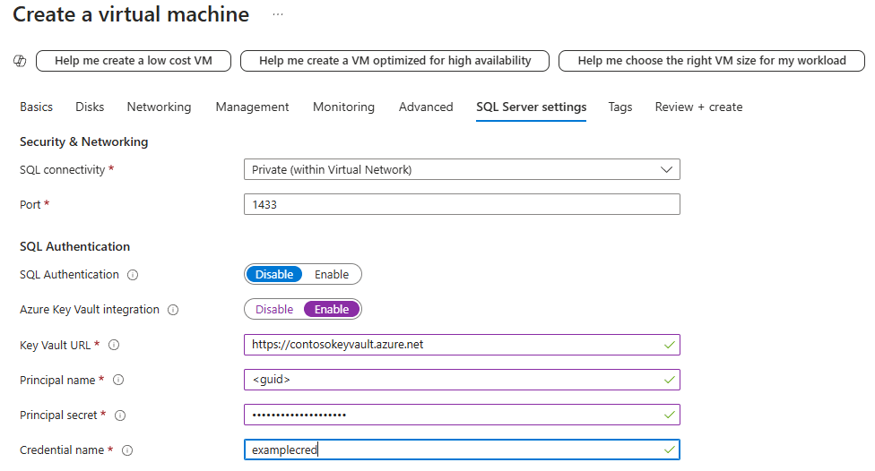 Integración de Azure Key Vault en SQL