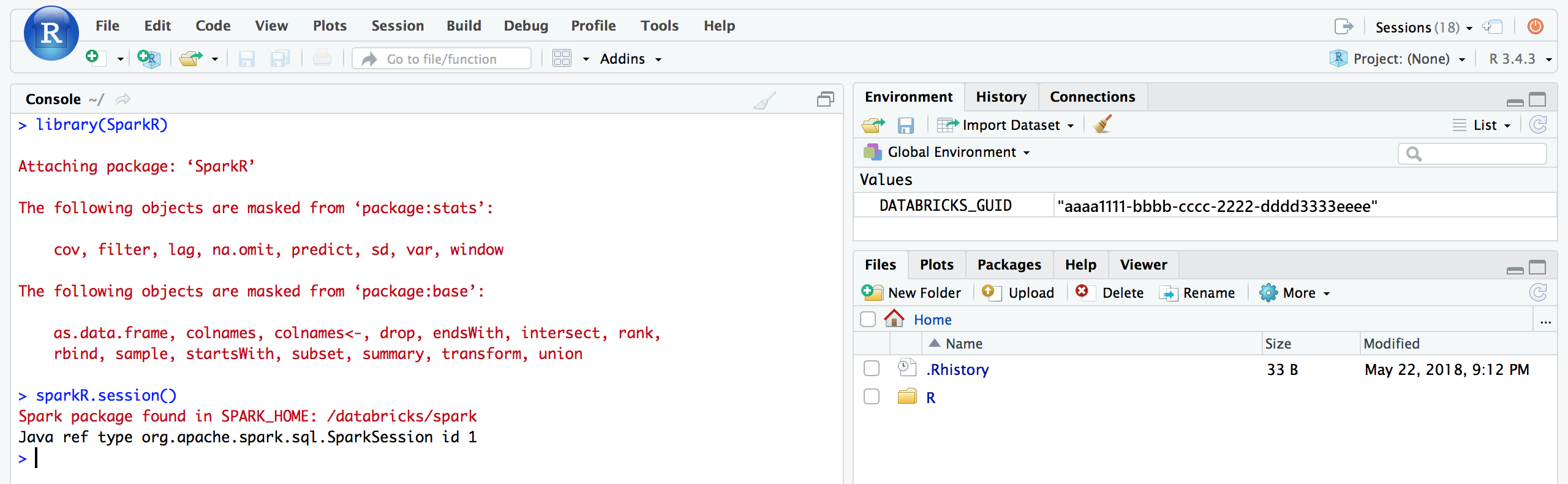 Sesión de RStudio Pro