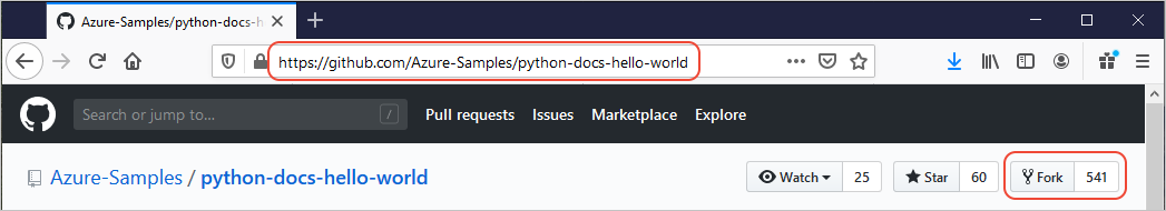 Crear un fork del repositorio de ejemplo en GitHub