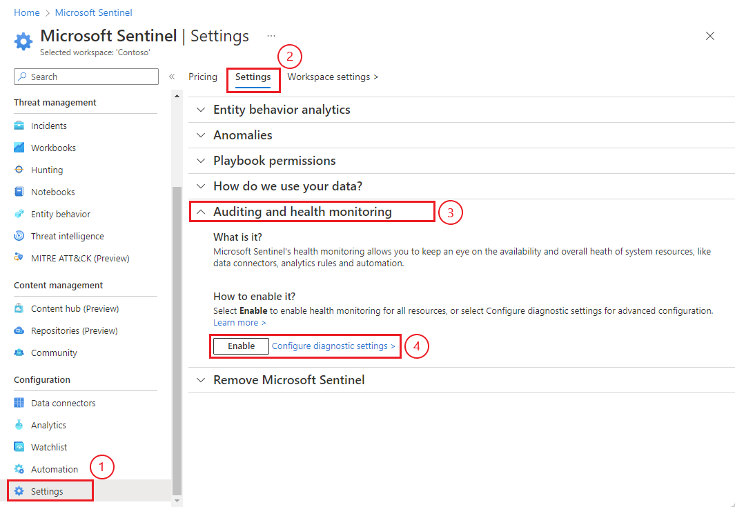 Captura de pantalla en la que se muestra cómo acceder a la configuración del seguimiento de estado.